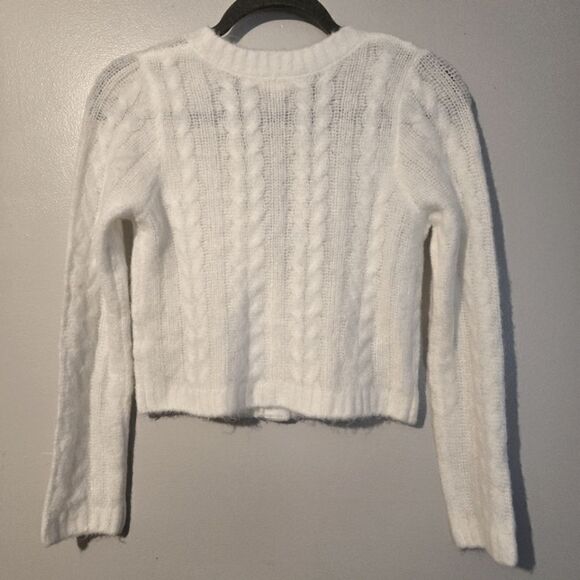 For Love & Lemons Small Billie Long Sleeve Cardigan White - Picture 10 of 11
